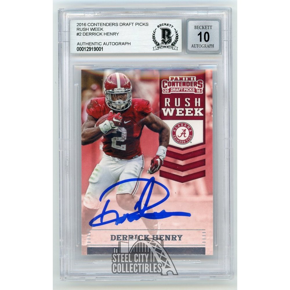 Derrick Henry 2016 Panini Contenders Draft Picks Rush Week Auto Card #2 -  BAS 10 | Steel City Collectibles