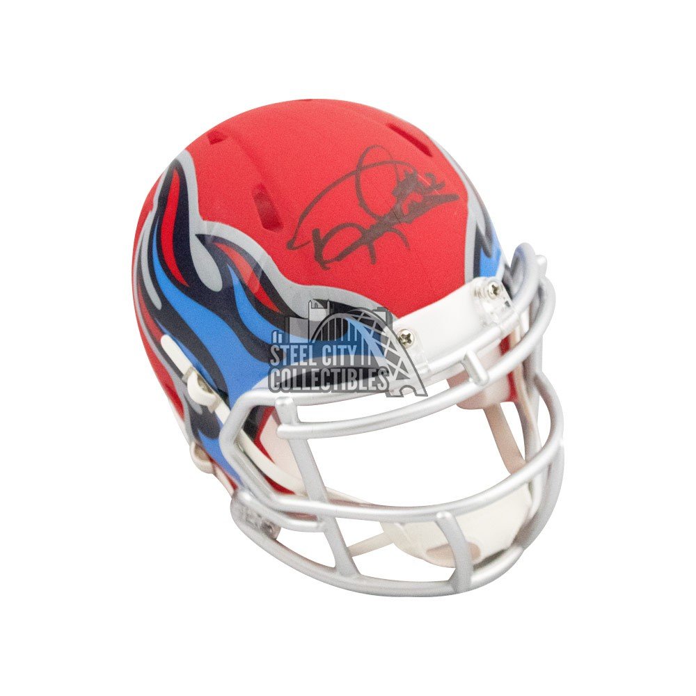 Derrick Henry 15 Heisman Autographed Alabama Chrome Mini Football Helmet BAS COA 