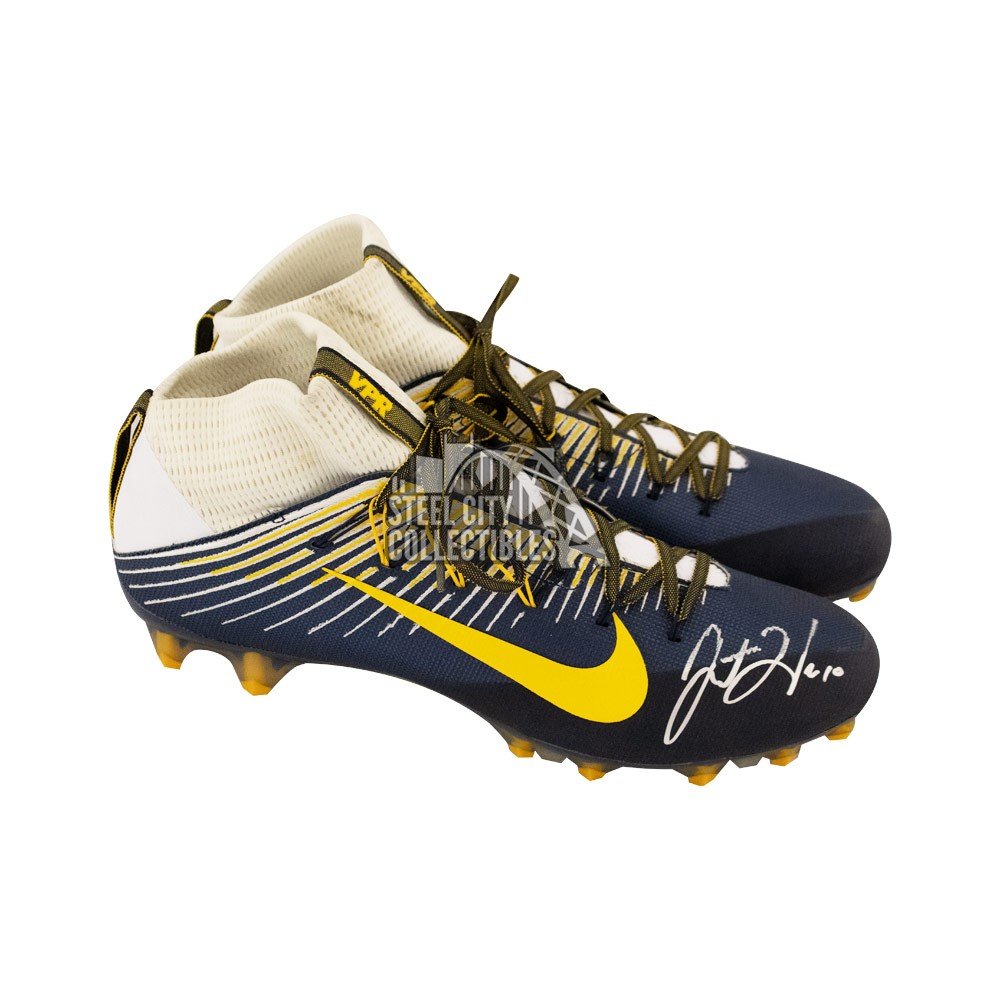 blue and gold football cleats