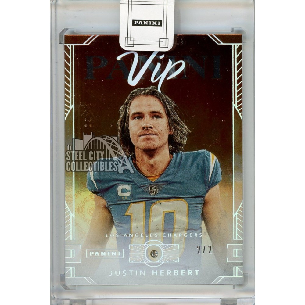 Justin Herbert 2023 Panini National VIP Box Diamond Card 2/2 Steel City Collectibles