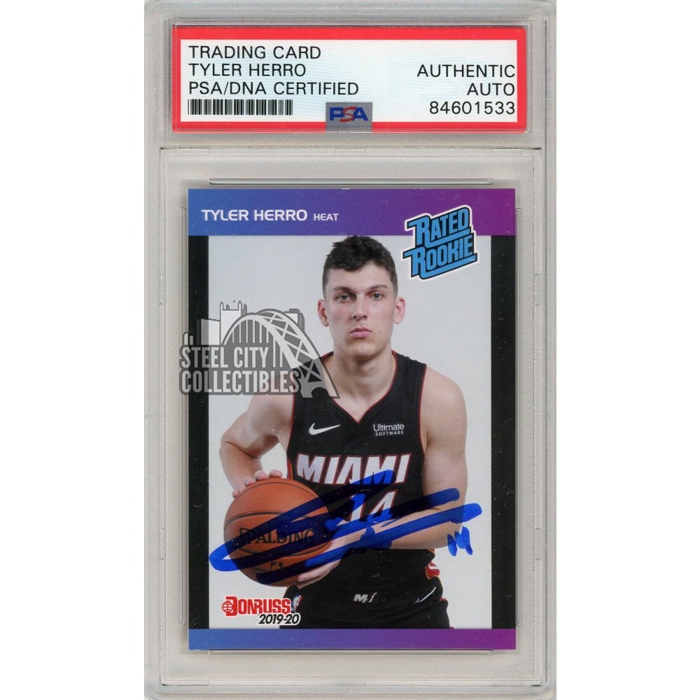 Tyler Herro 2019 20 Panini Donruss Throwback Autograph Rookie Card 12