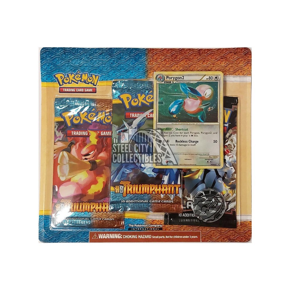Pokemon HeartGold Soul Silver Triumphant 3-Pack Blister