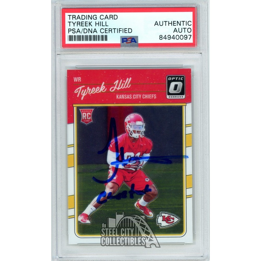 Tyreek Hill 2016 Panini Donruss Optic "Cheetah" Autograph Rookie Card