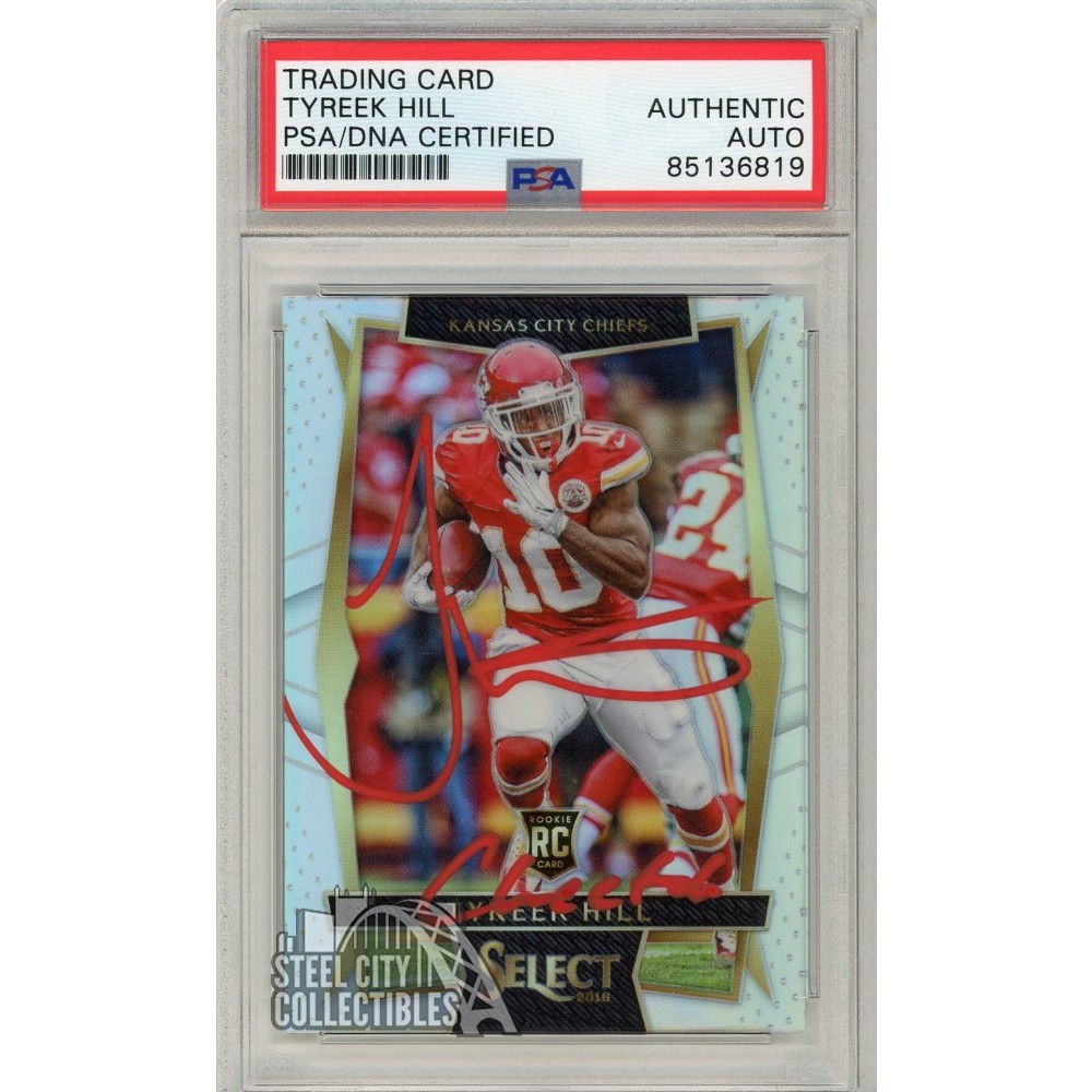 Tyreek Hill 2016 Panini Select Silver "Cheetah" Autograph Rookie Card