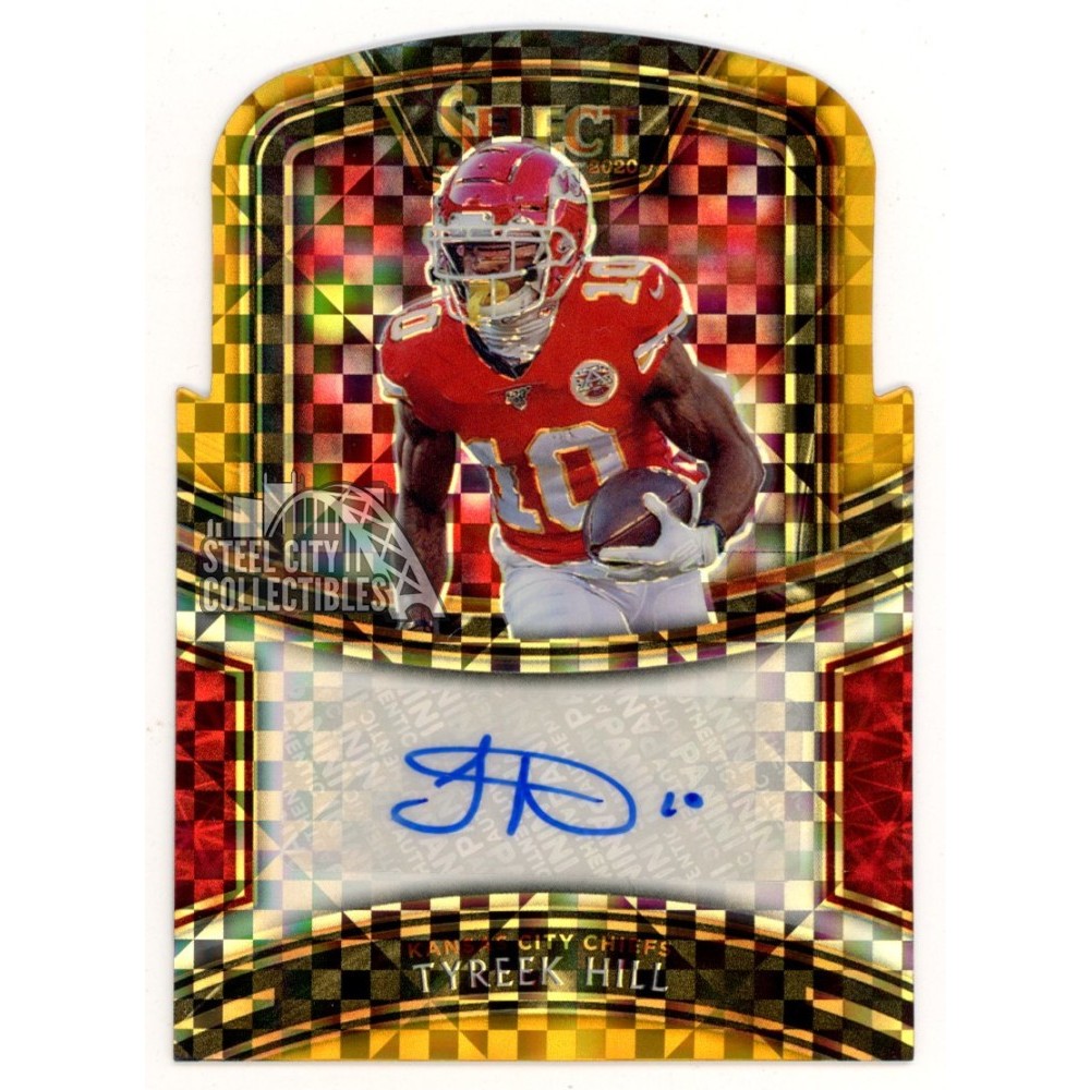 Tyreek Hill 220 Panini Select Gold Die Cut Autograph Card #SI-THI
