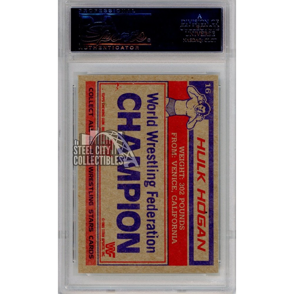 Hulk Hogan #16 RC Rookie PSA 7 1985 Topps WWF WWE WCW