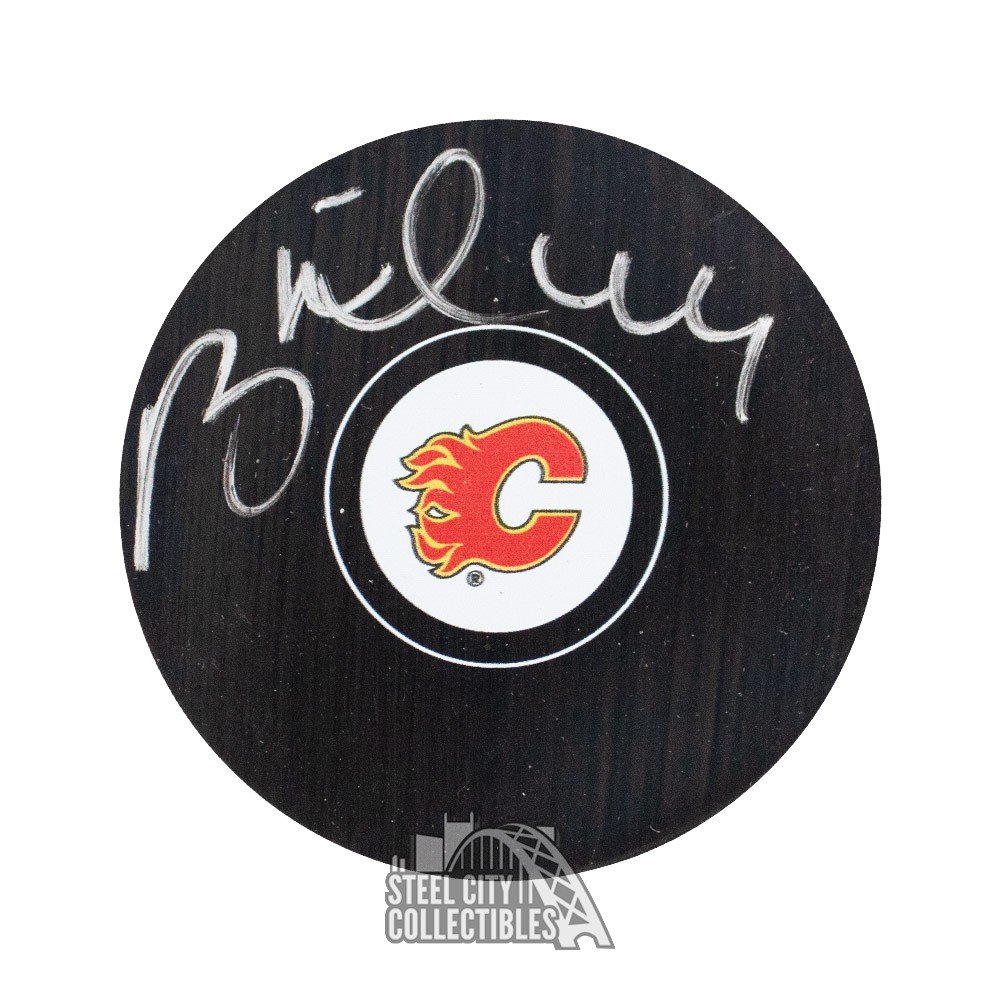 Calgary Flames Autographed Memorabilia, Signed Hockey Pucks