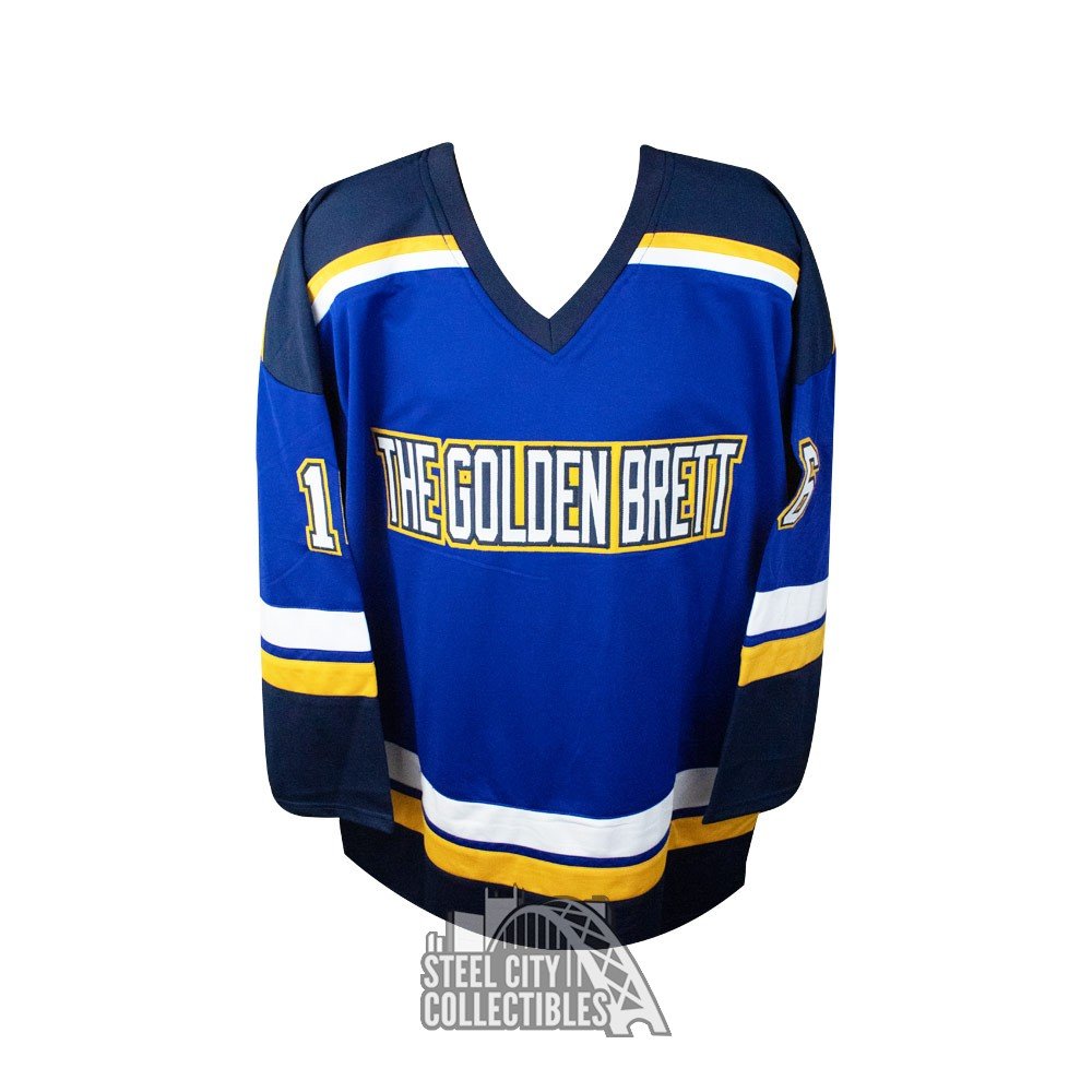 Brett Hull Autographed St Louis Custom Blue Hockey Jersey - BAS COA