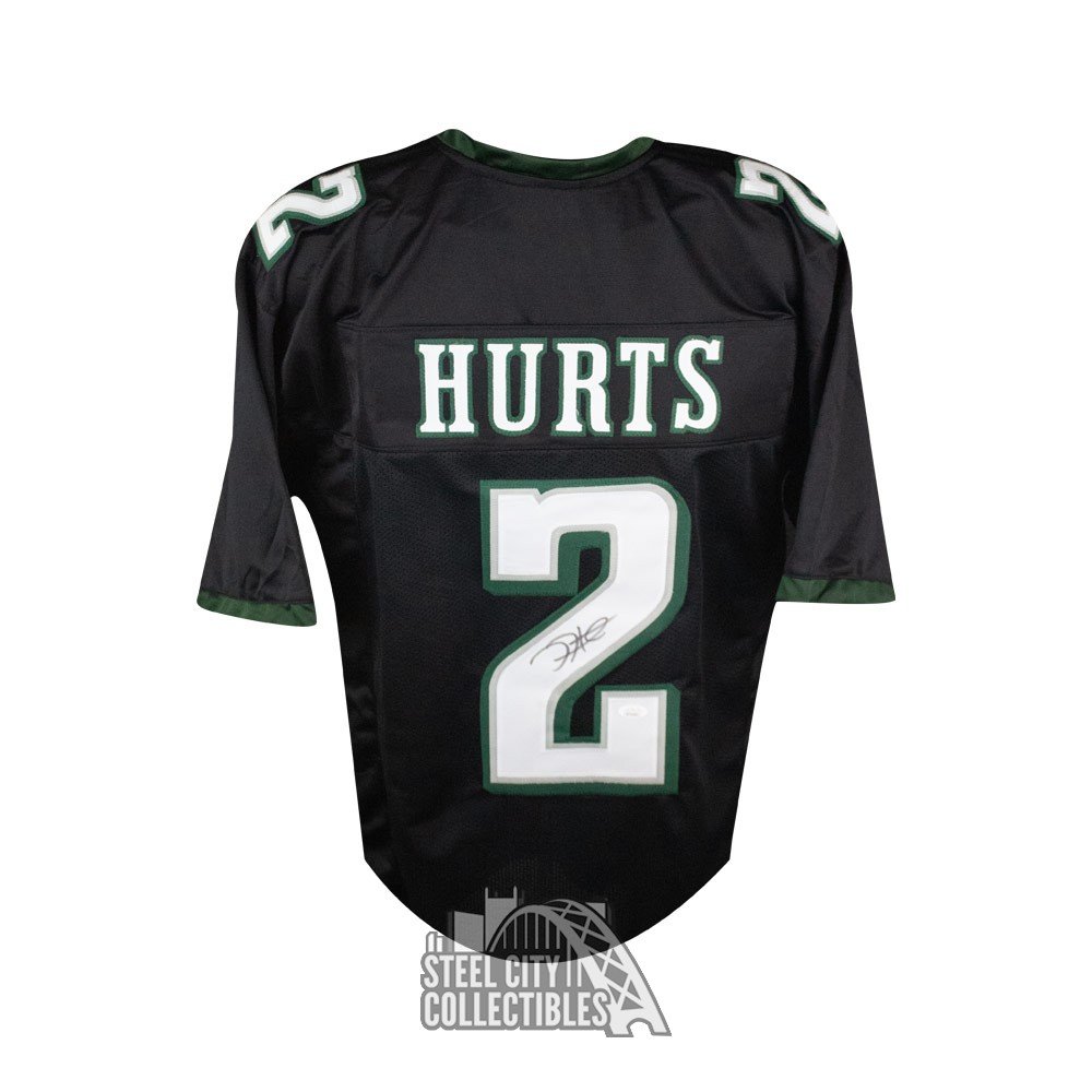 Jalen Hurts Autographed Philadelphia Custom Black Football Jersey JSA