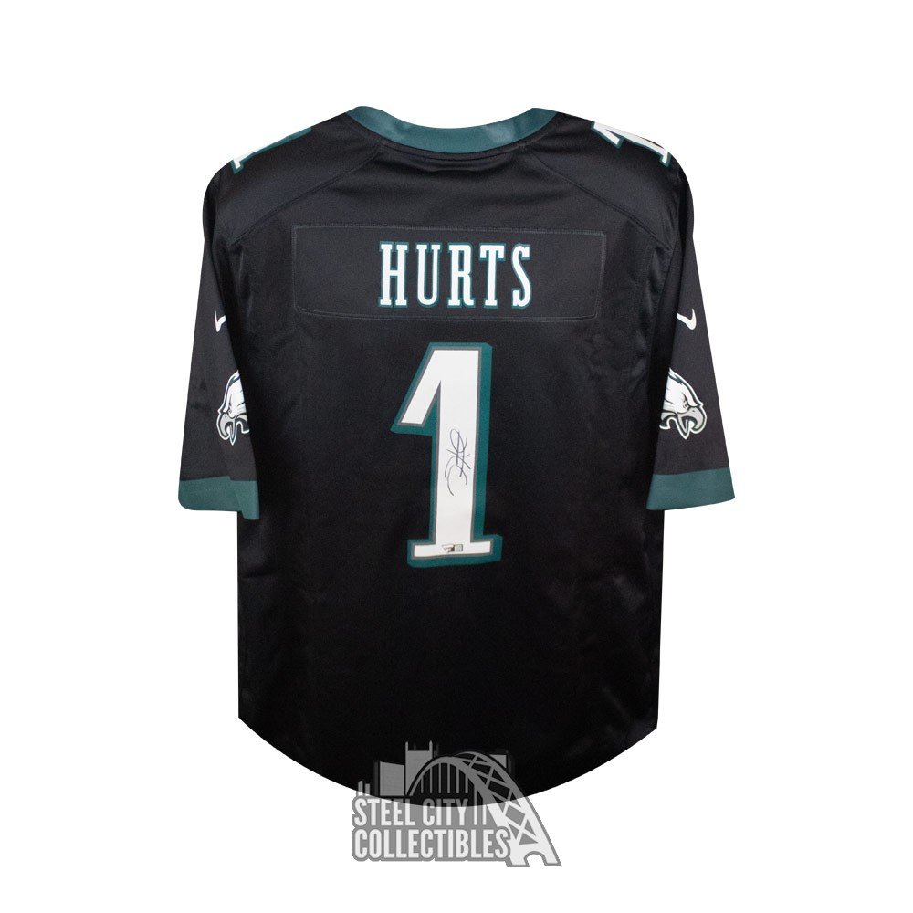 Jalen Hurts Autographed Philadelphia Eagles Nike Black Football Jersey