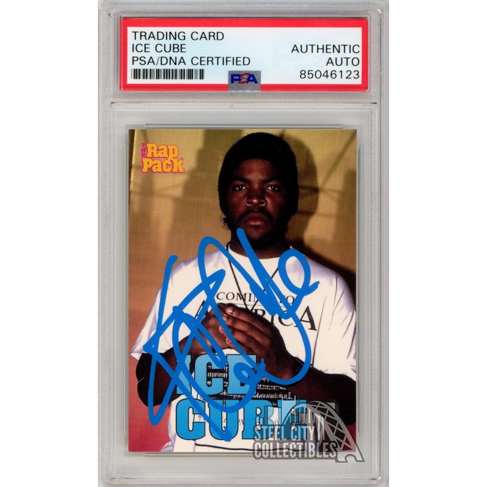 Ice Cube 1991 Rap Pack Autograph Rookie Card #48 PSA/DNA | Steel