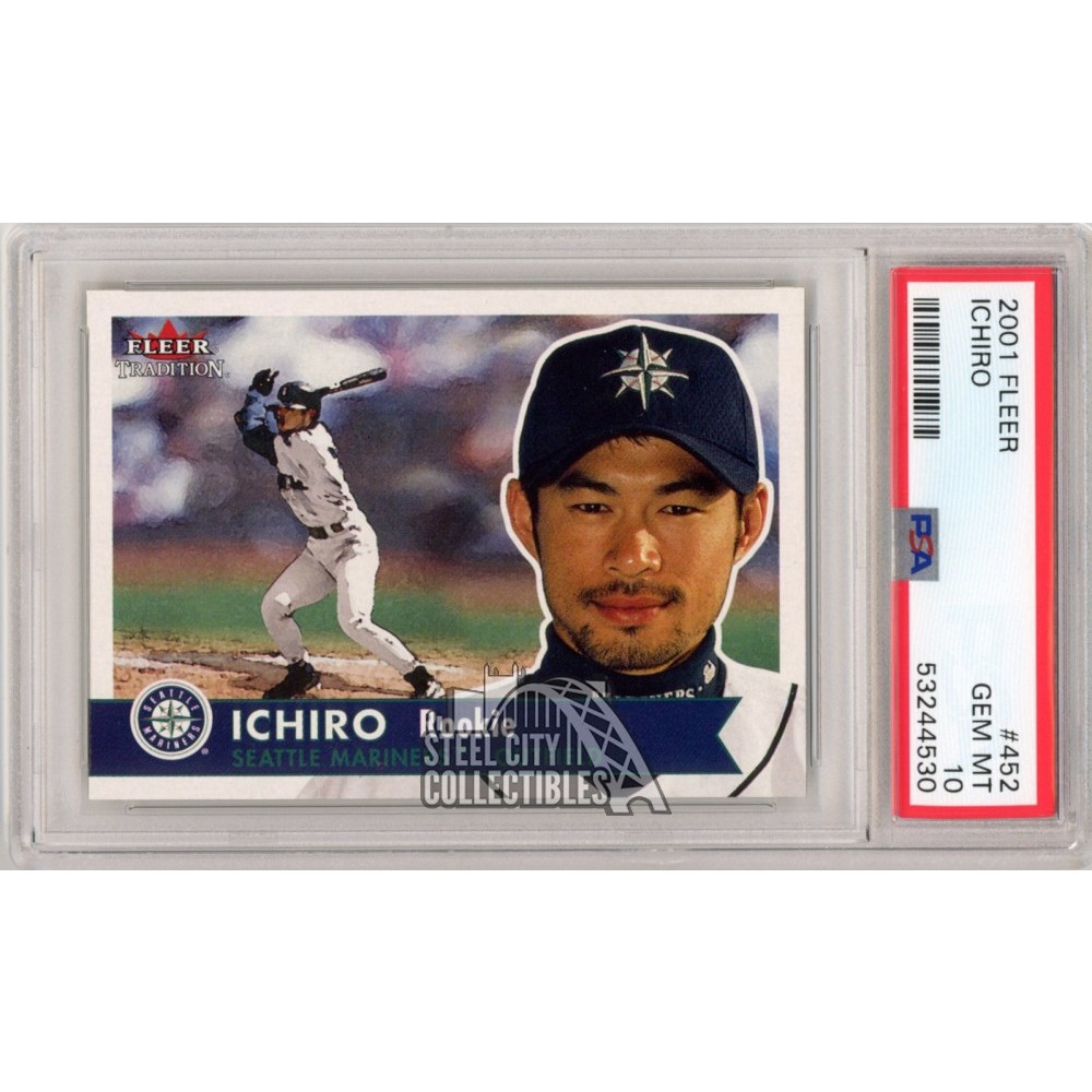 Ichiro 2001 Fleer Tradition Baseball Rookie Card #452 PSA 10