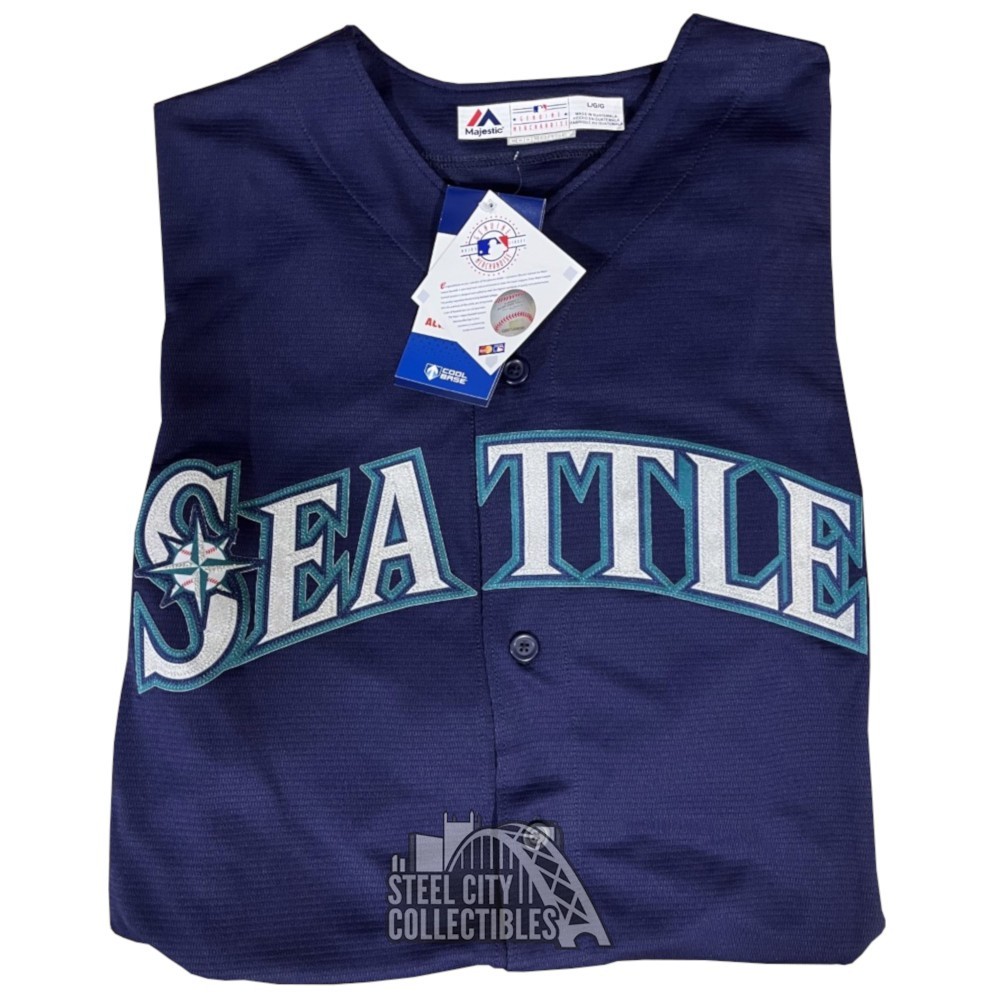 Ichiro Suzuki Seattle Mariners Majestic Official Name & Number T-Shirt - Light  Blue