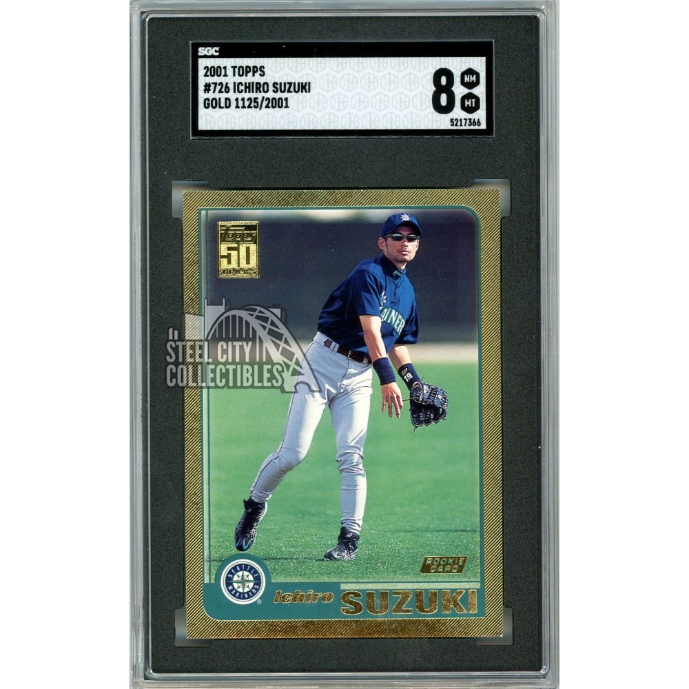 Ichiro Suzuki 2001 Topps Gold Rookie Card RC 1125/2001 #726 SGC 8 NM-MT