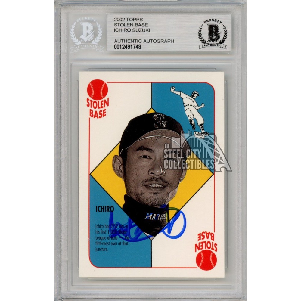 Ichiro Suzuki 2002 Topps Stolen Base Autograph Card BAS