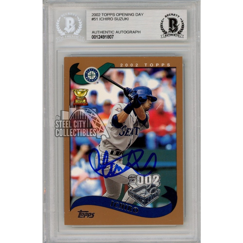 Ichiro Suzuki 2002 Topps Opening Day Autograph Card #51 BAS