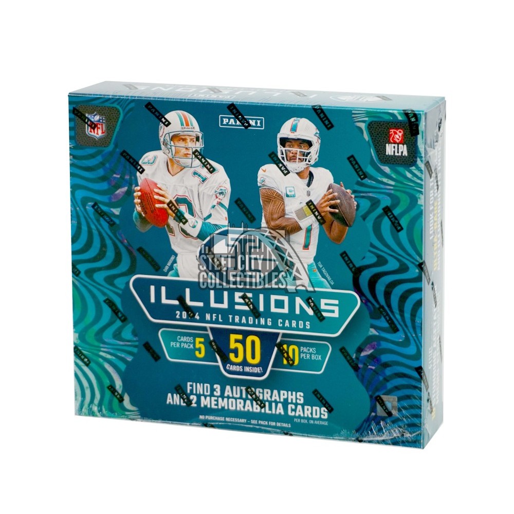 2024 Panini Illusions Football Blaster Box - 6 Packs With 6 Cards Each, NFL Trading Cards