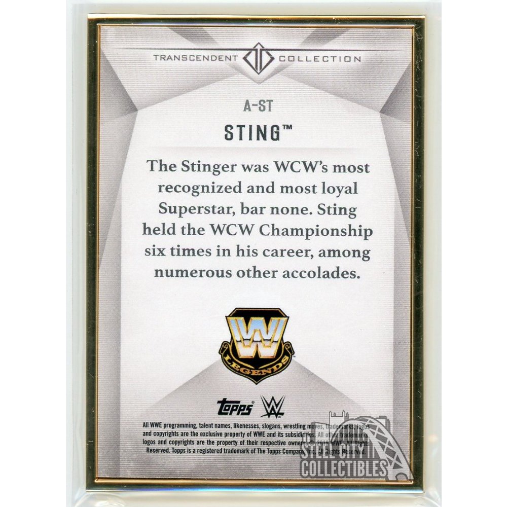 Sting 2019 Topps WWE Transcendent Collection Autograph 01/25