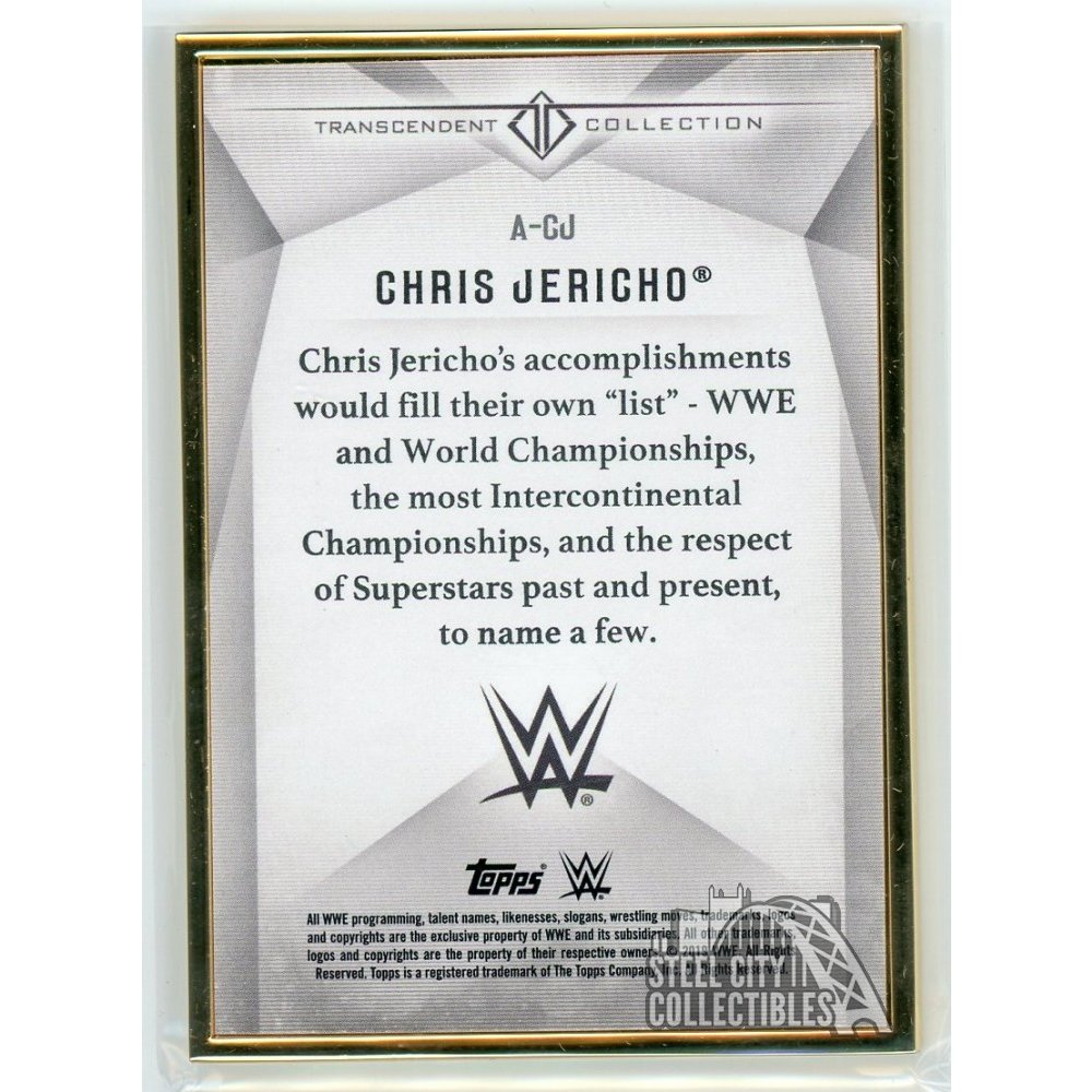 Chris Jericho 2019 Topps WWE Transcendent Collection Autograph 14