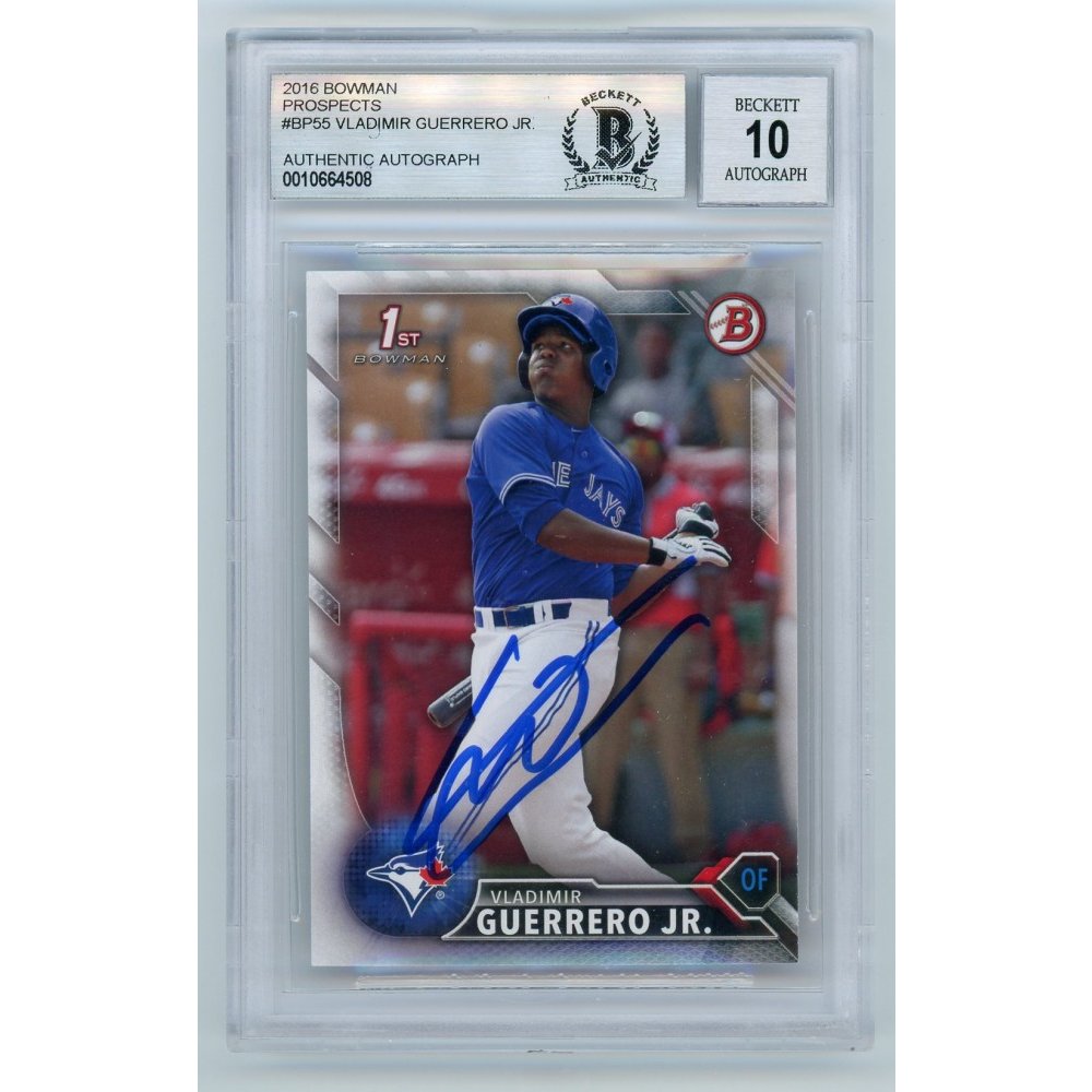 Psa 10 Vladimir Guerrero Jr 2016 Bowman Chrome Prospects Rookie Card Rc 1381 Graded Singles Single Cards Svanimal Com
