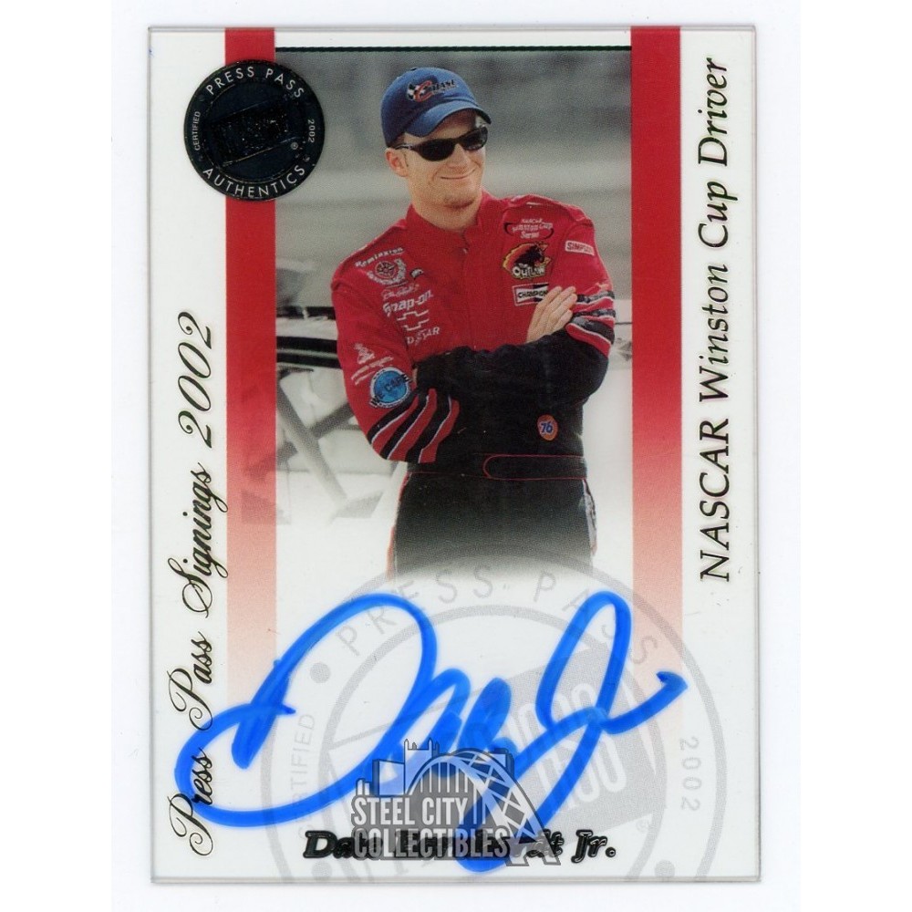 Dale Earnhardt Jr 2002 Press Pass Signings Autographed Card /100