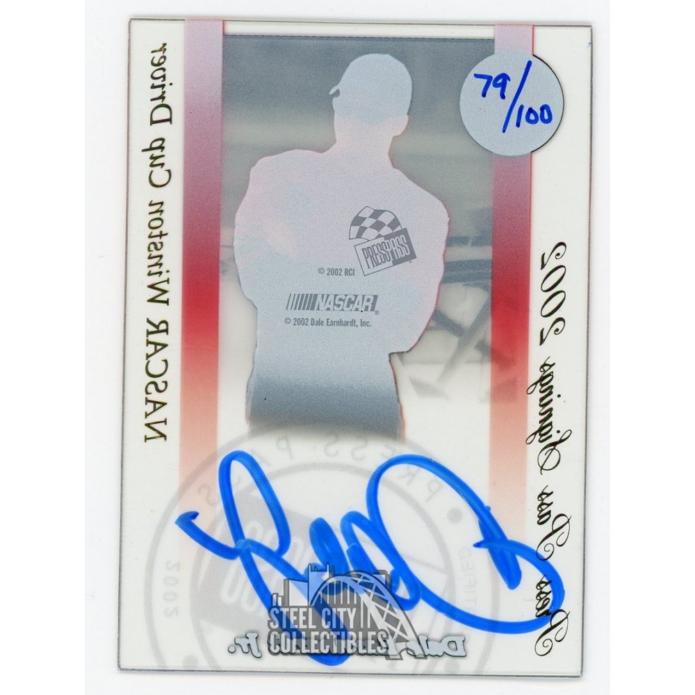 Dale Earnhardt Jr 2002 Press Pass Signings Autographed Card /100