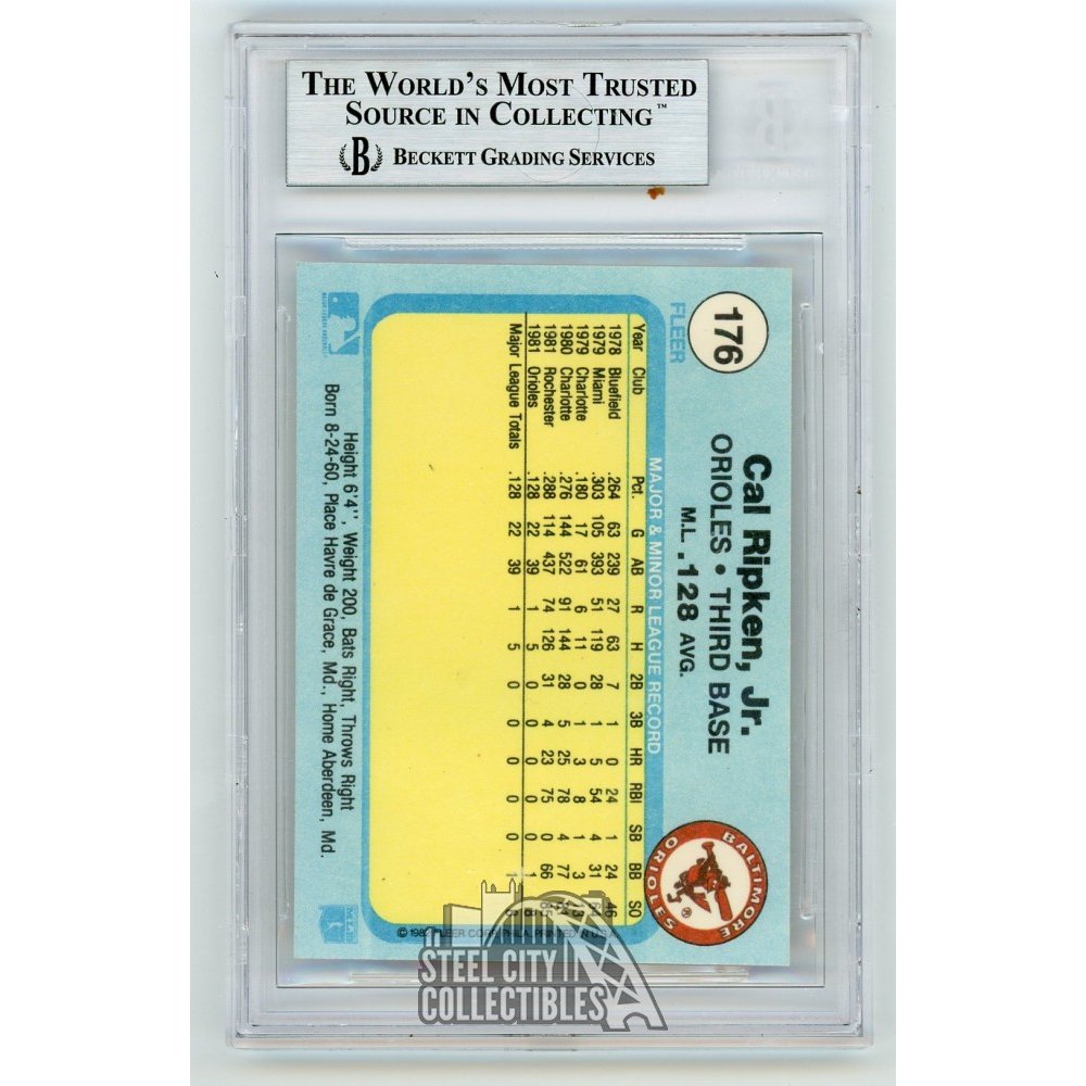 Cal Ripken Jr 2007 Hall Of Fame 1982 Fleer Autographed Card