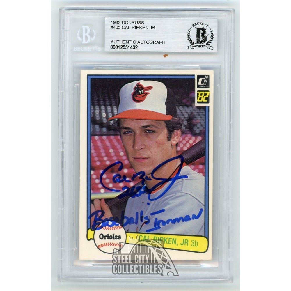 Cal Ripken Jr Baseballs Ironman 1982 Donruss Autographed Card #405
