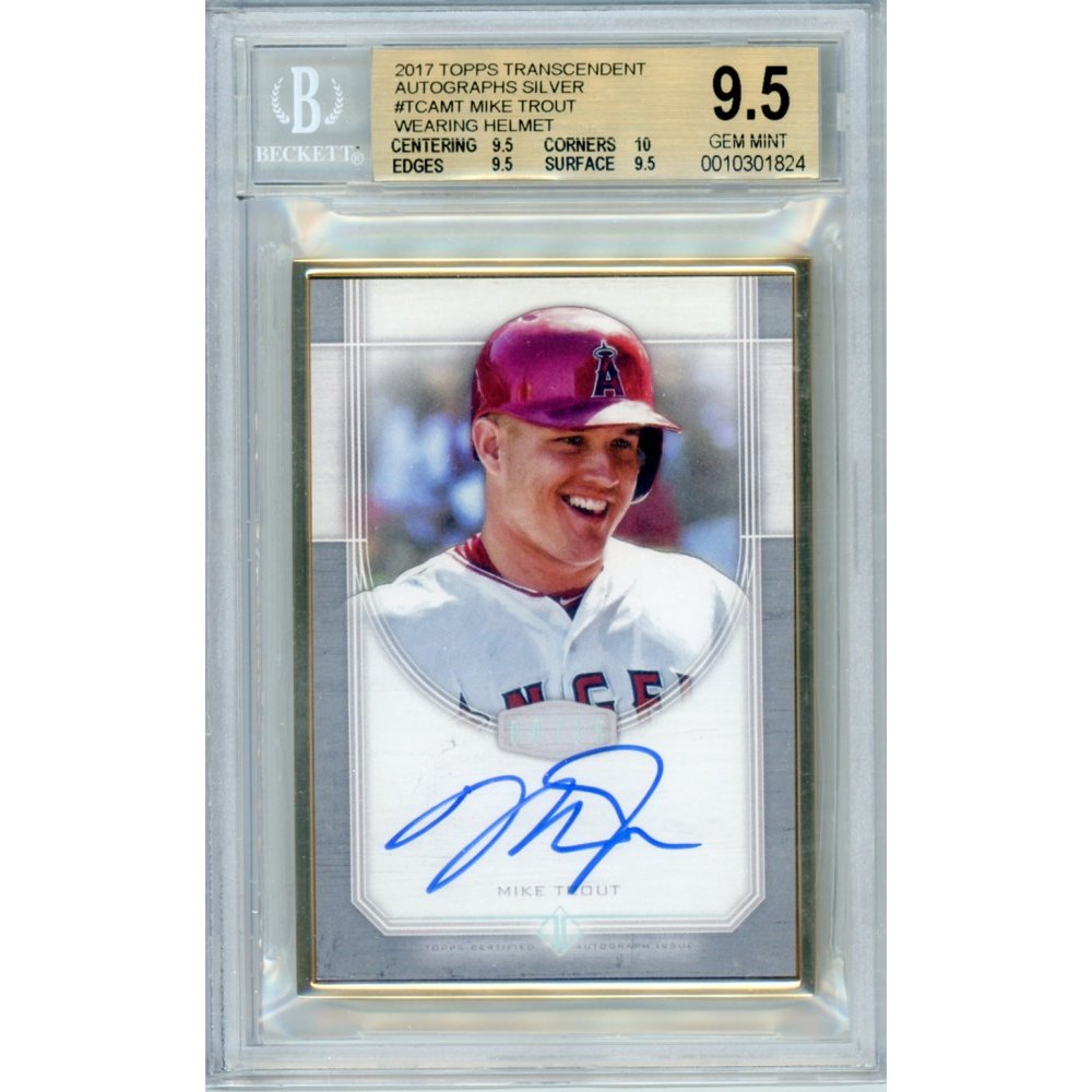 Mike Trout 2017 Topps Transcendent Baseball Framed Autograph Silver