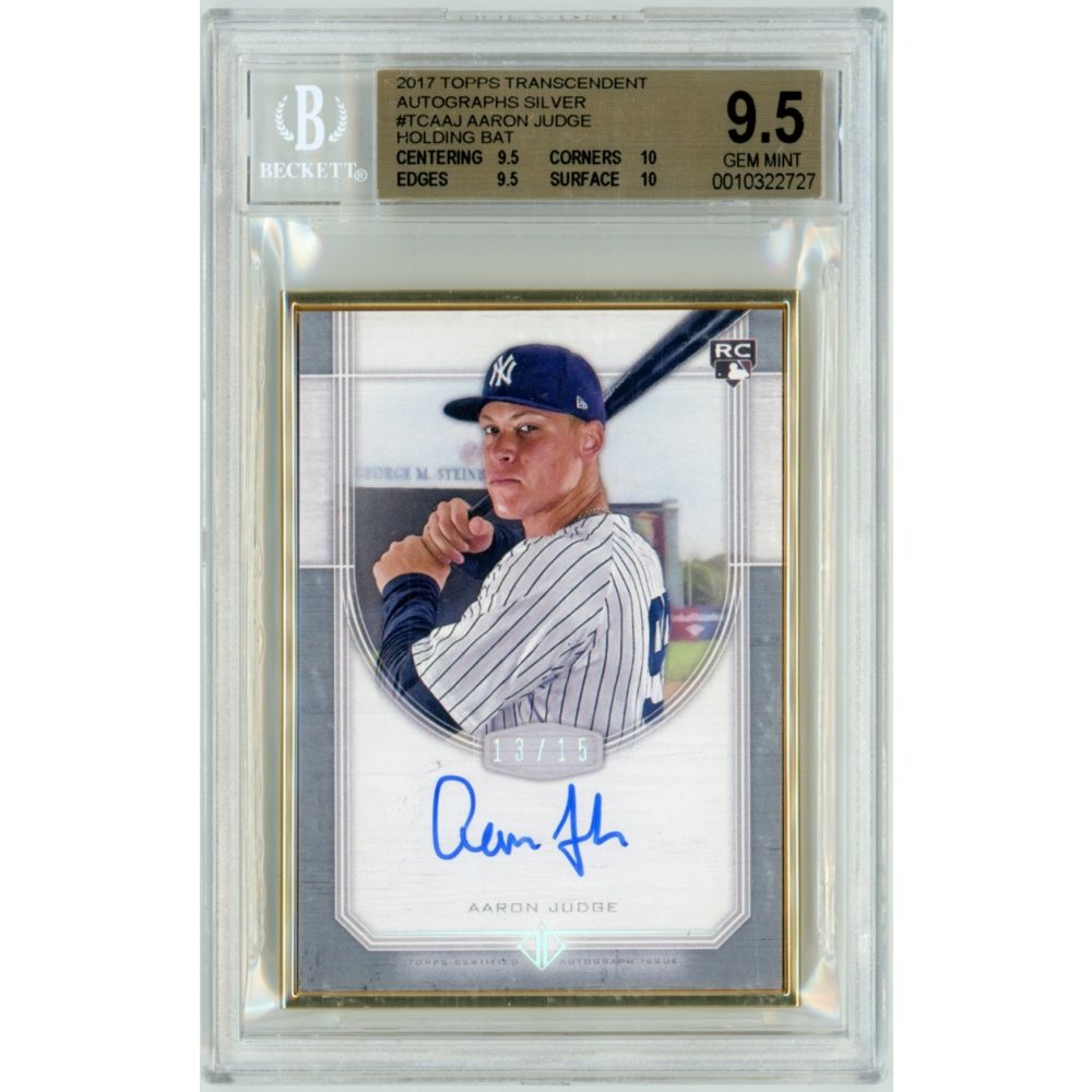 Aaron Judge 2017 Topps Transcendent Baseball Framed Autograph Silver Card 13/15 - BGS Graded 9.5 | Steel City Collectibles Aaron Judge 2017 Topps Transcendent Baseball Framed Autograph Silver Card 13/15 - BGS Graded 9.5 | Steel City Collectibles