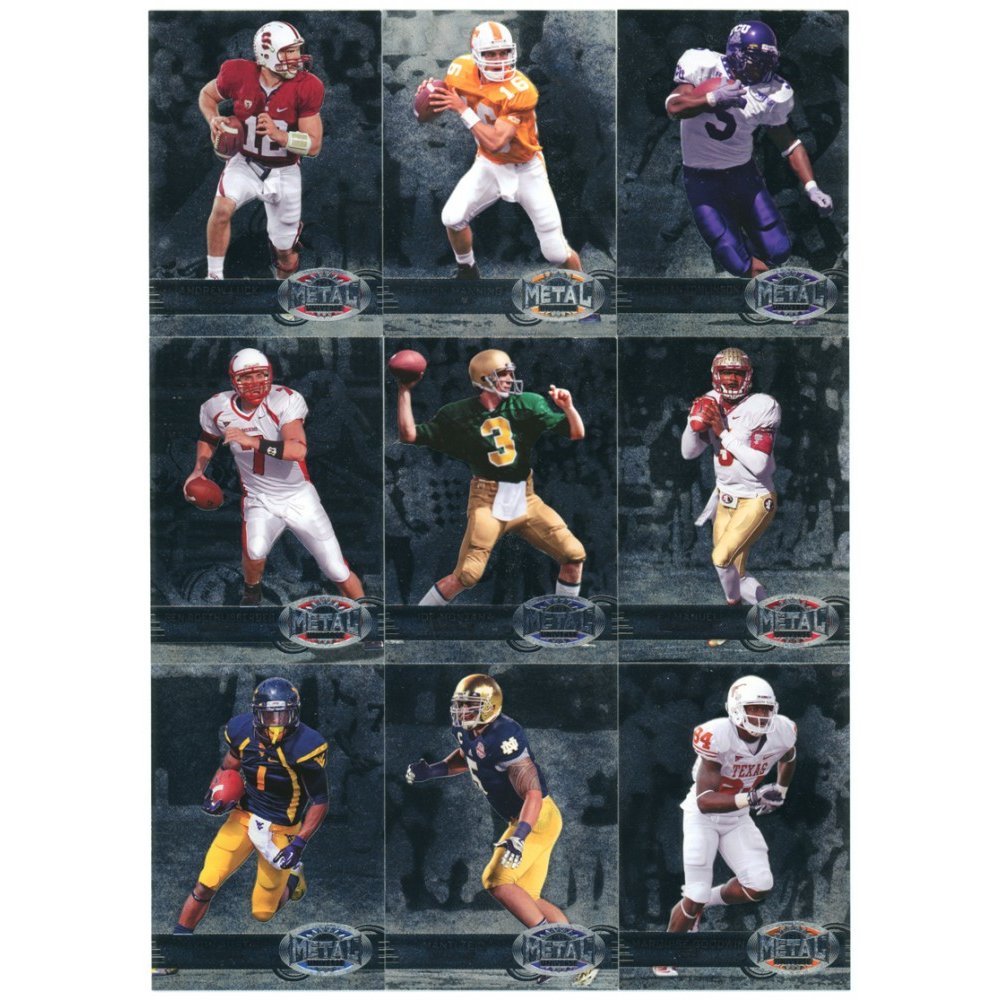 2013 Upper Deck Fleer Retro Football Metal Universe 50Card Insert Set