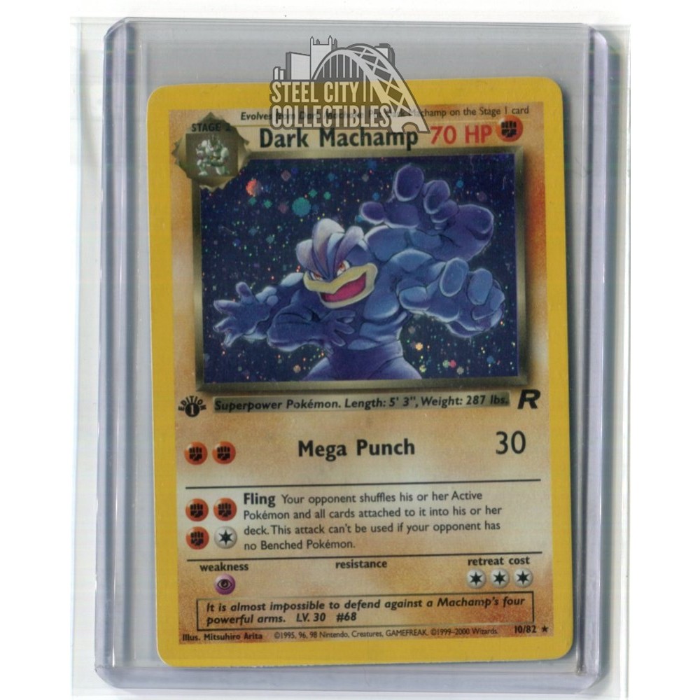 Pokemon Team Rocket 1st Edition Dark Machamp #10/82 | Steel City  Collectibles