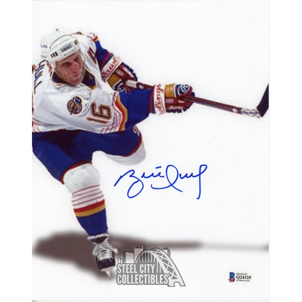 Brett Hull Autographed Detroit Custom Red Hockey Jersey HOF 09