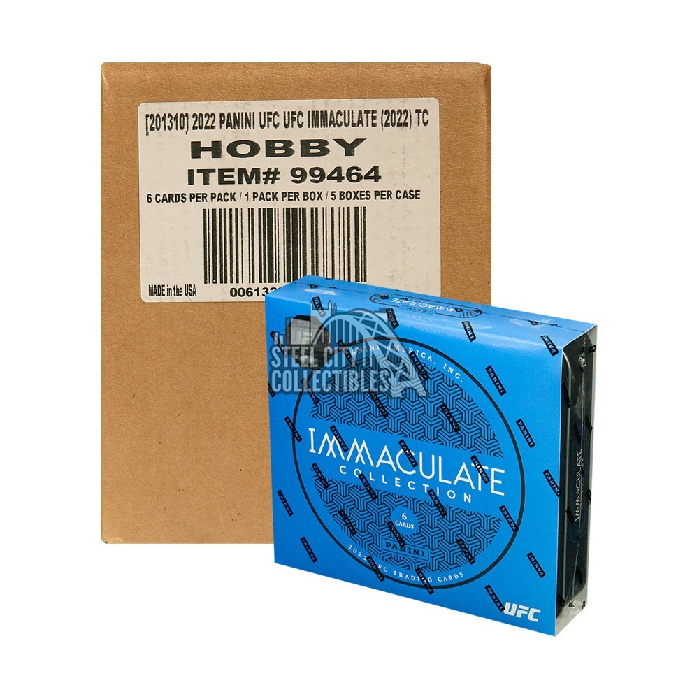 2022 Panini Immaculate UFC Hobby 5Box Case Steel City Collectibles