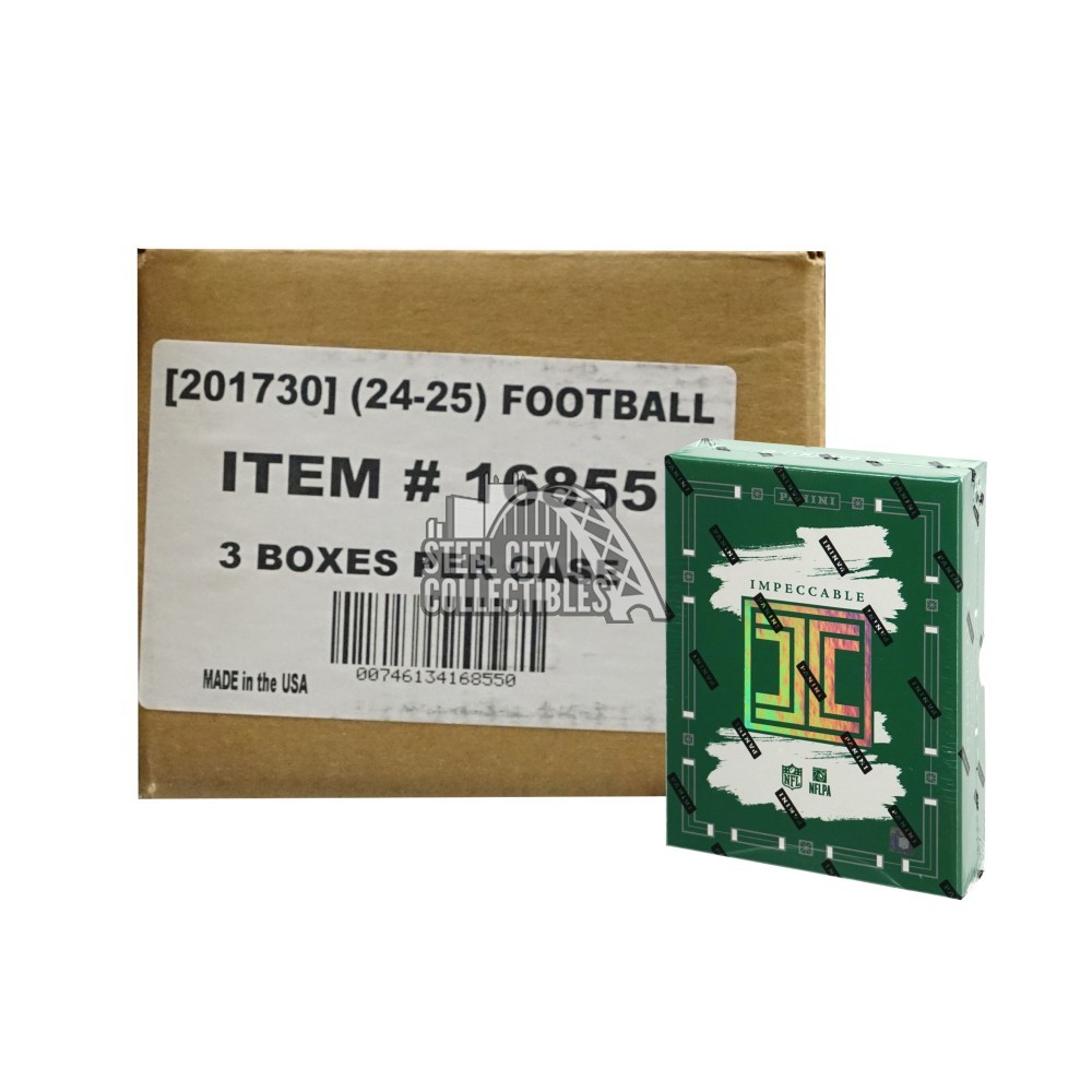 2024 Panini Impeccable Football Hobby 3-Box Case | Steel