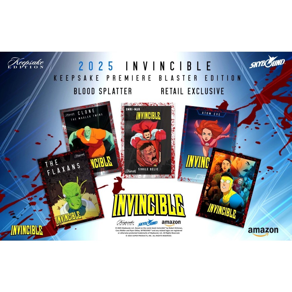 2025 Invincible Season 1 Keepsake Premiere Blaster Box 2025 Invincible Season 1 Keepsake Premiere Blaster Box