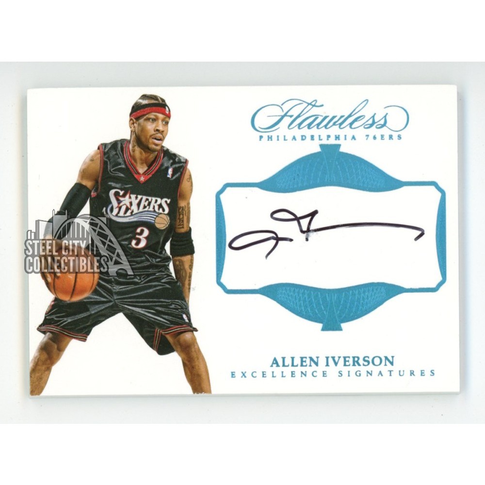 Allen Iverson 2016-17 Panini Flawless Platinum Auto Card #EX-AIV 1