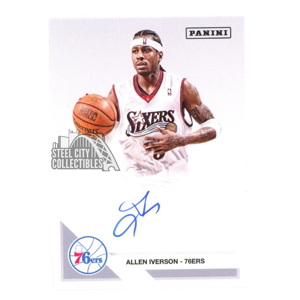 NBAカード　アイバーソン　サインカード Allen Iverson 2022 Panini National VIP Autograph Card (White