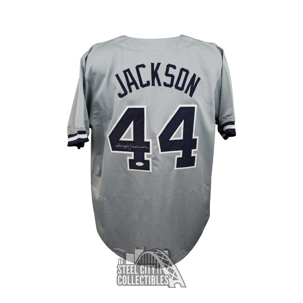 Reggie Jackson Autographed New York Custom Gray Baseball Jersey - JSA COA