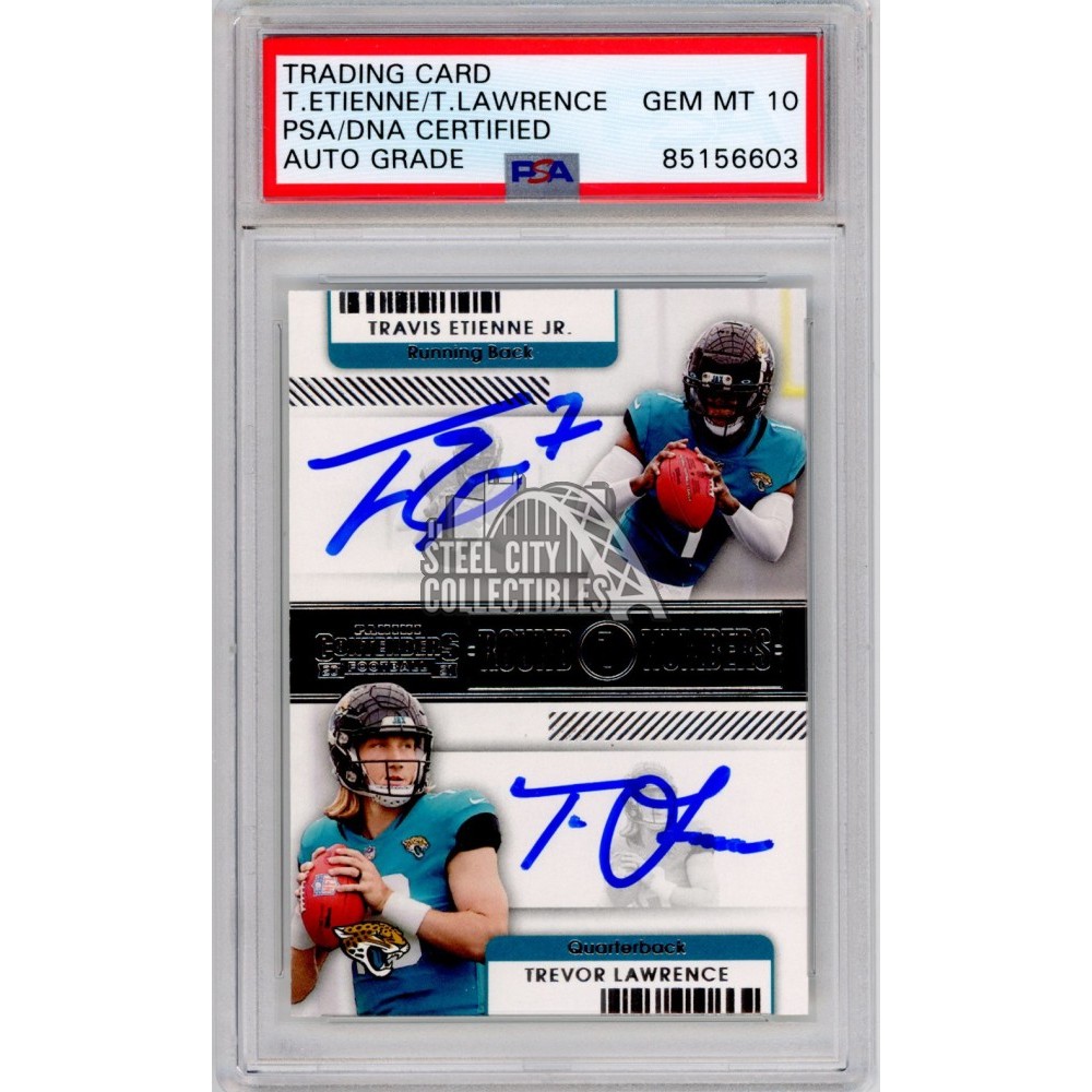 Trevor Lawrence / Travis Etienne 2021 Panini Contenders Round
