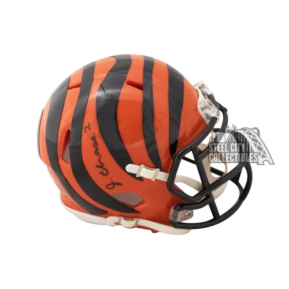 ja marr chase autographed mini helmet