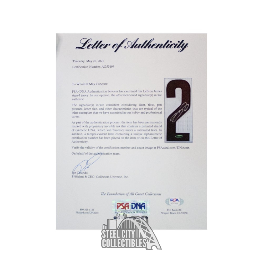 lebron james signed jersey