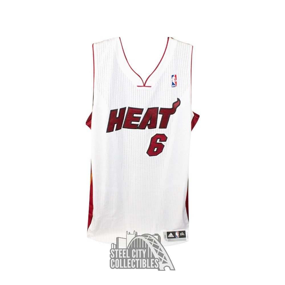 LeBron James Autographed & Inscribed 2X Finals MVP Red Heat Jersey, UDA at  's Sports Collectibles Store