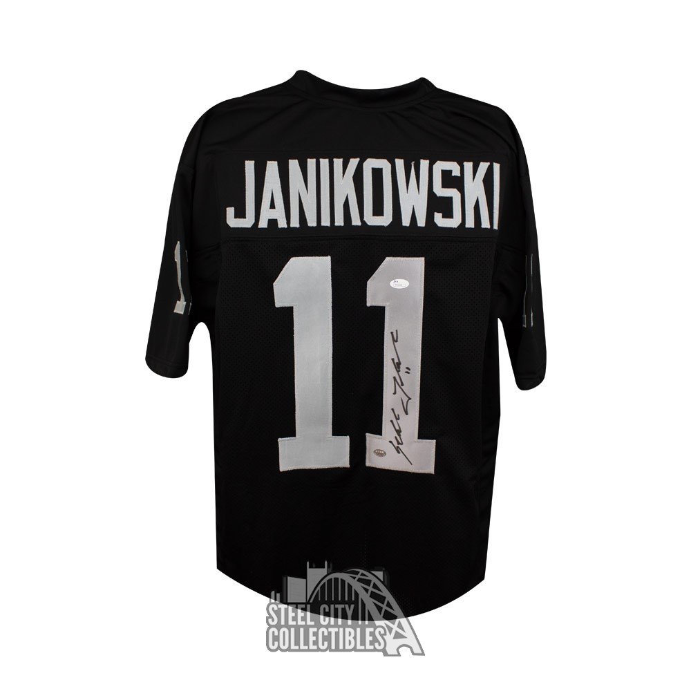 Sebastian Janikowski Autographed Raiders Custom Black Football Jersey JSA