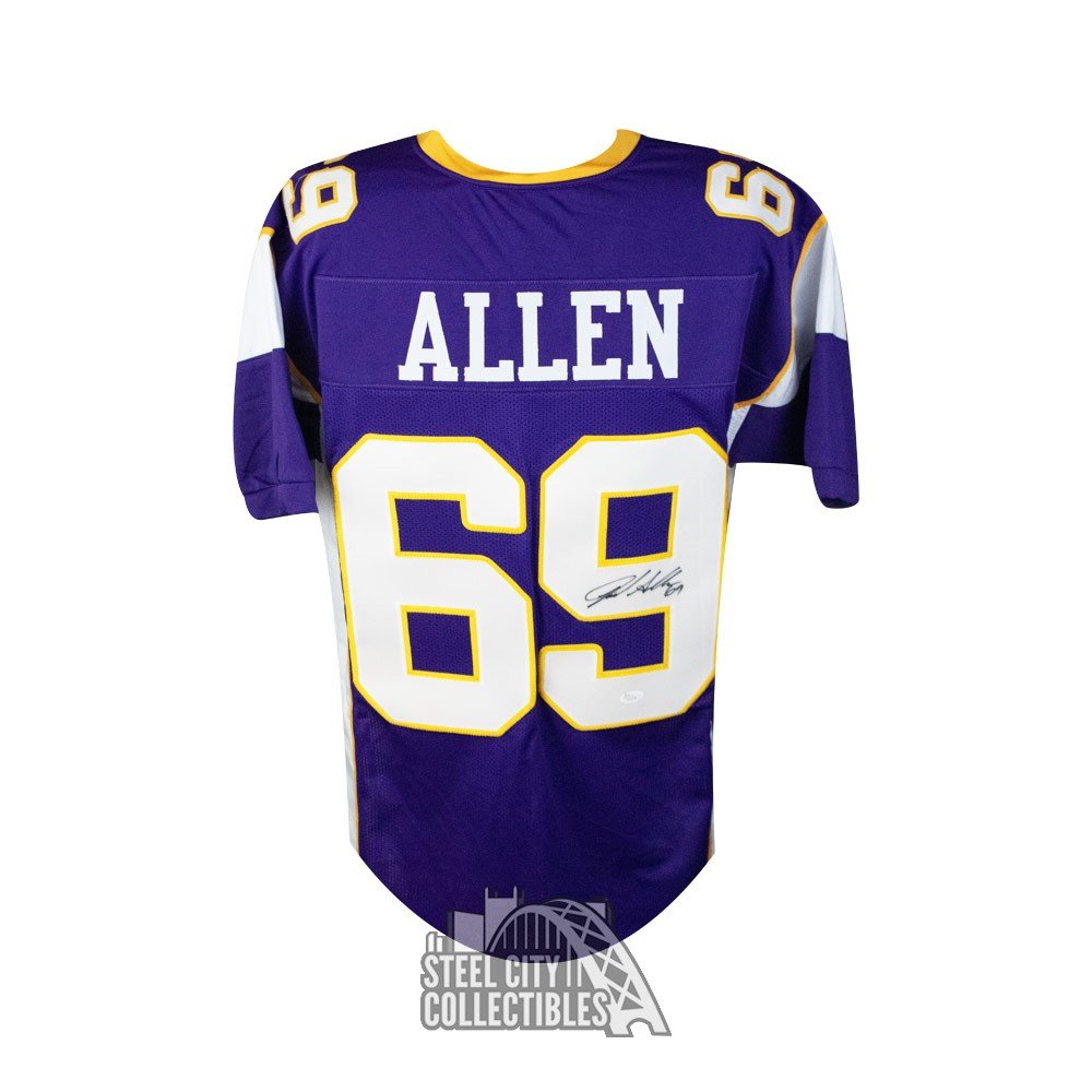 Jared Allen Autographed Minnesota Vikings Custom Football Jersey - JSA COA