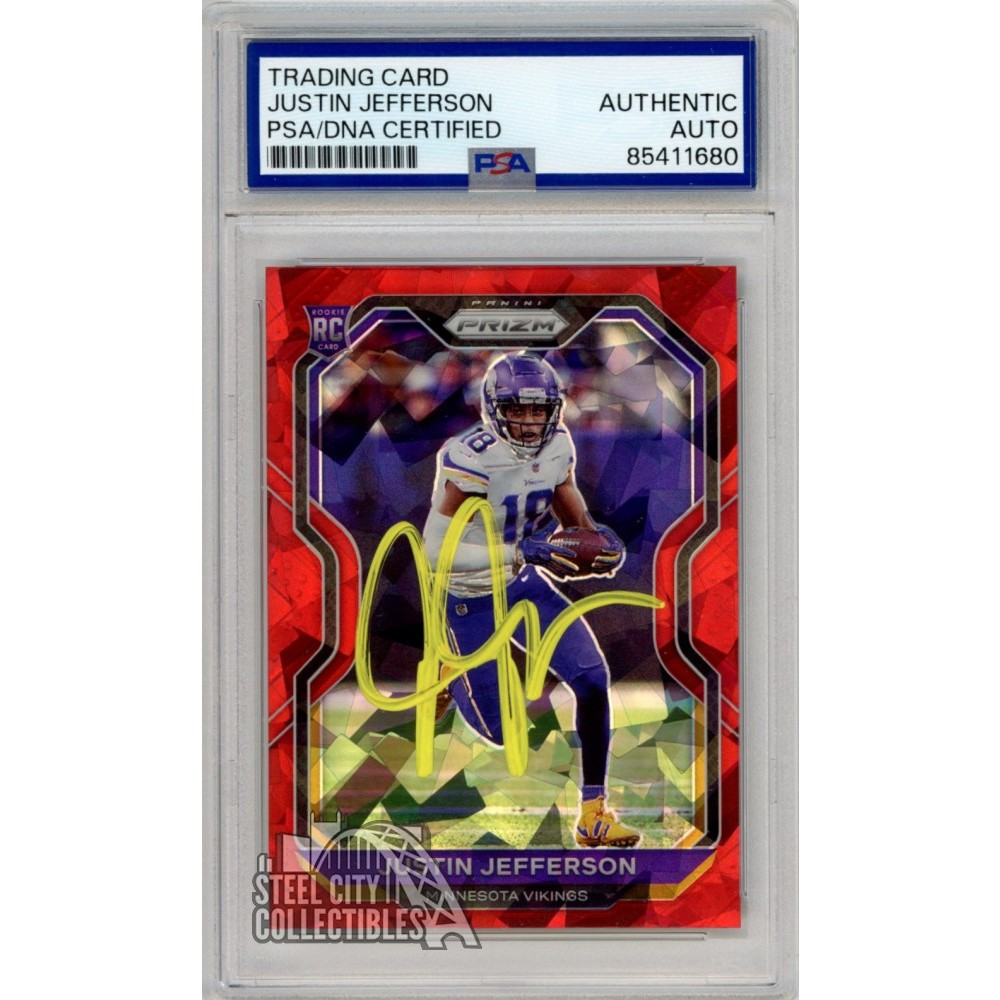 Justin Jefferson 2020 Panini Prizm Red Ice Autograph Rookie