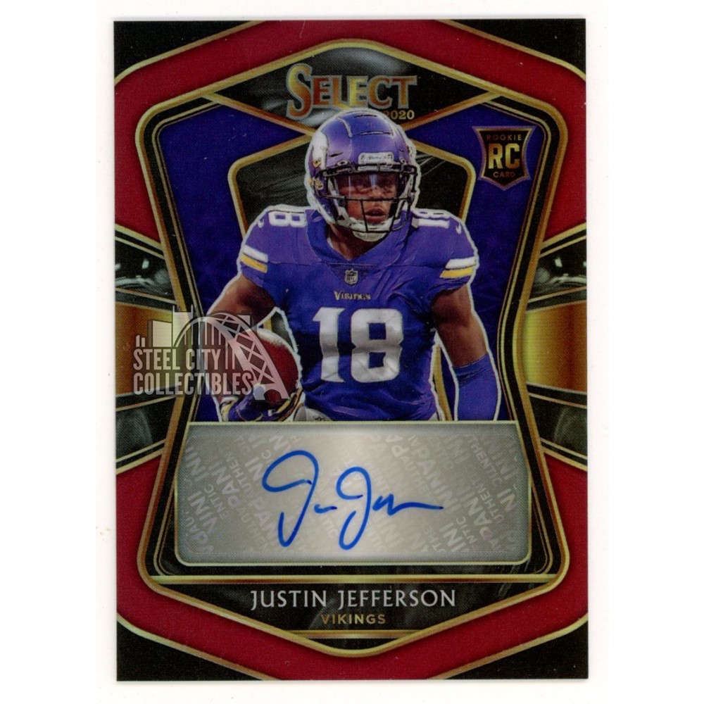 justin jefferson graded rookie card 2020 Leaf HYPE! #54 Only 5000 Made PGI 10 Justin Jefferson 2020 Panini Select