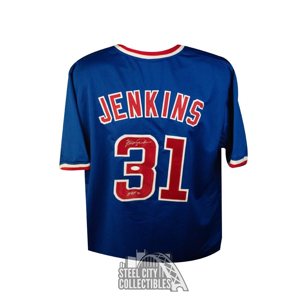 Fergie Jenkins HOF 91 Autographed Chicago Custom Blue Baseball Jersey - JSA  COA
