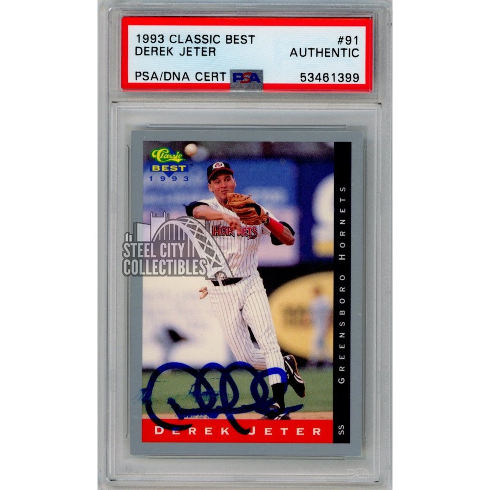 Derek Jeter 1993 Classic Best Autograph Rookie Card #91 PSA/DNA | Steel ...