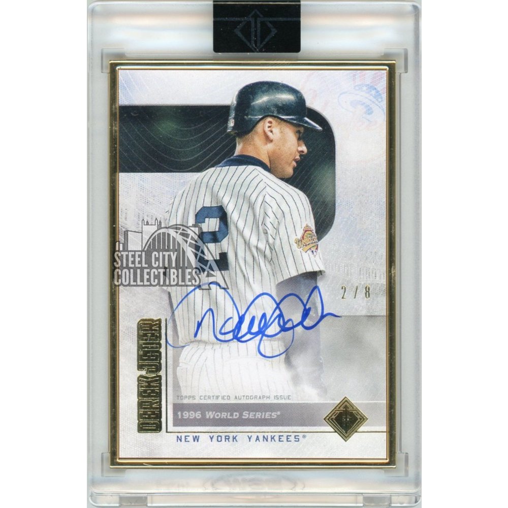 Derek Jeter 2020 Topps Transcendent Captain's Collection 1996 WS Autograph  Card 2/8 Jersey #